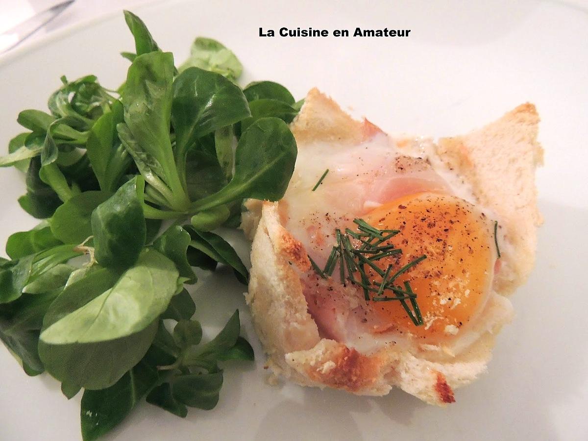 recette Oeuf cocotte sur pain de mie