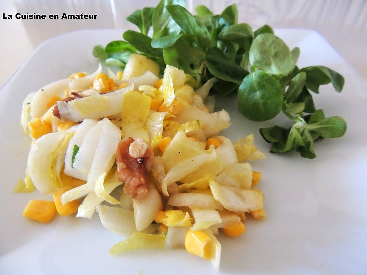 recette Salade endives, pommes, maïs....