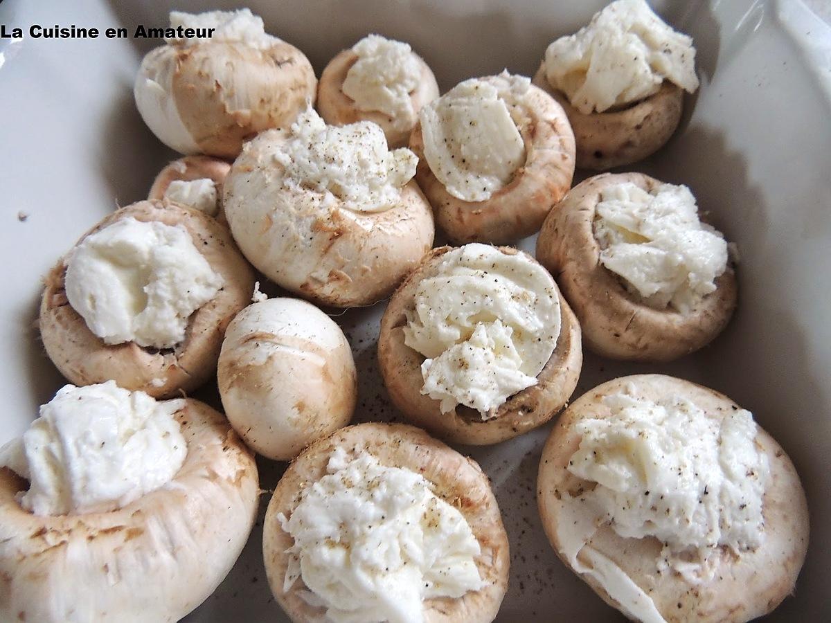 recette Champignons farcis mozzarella