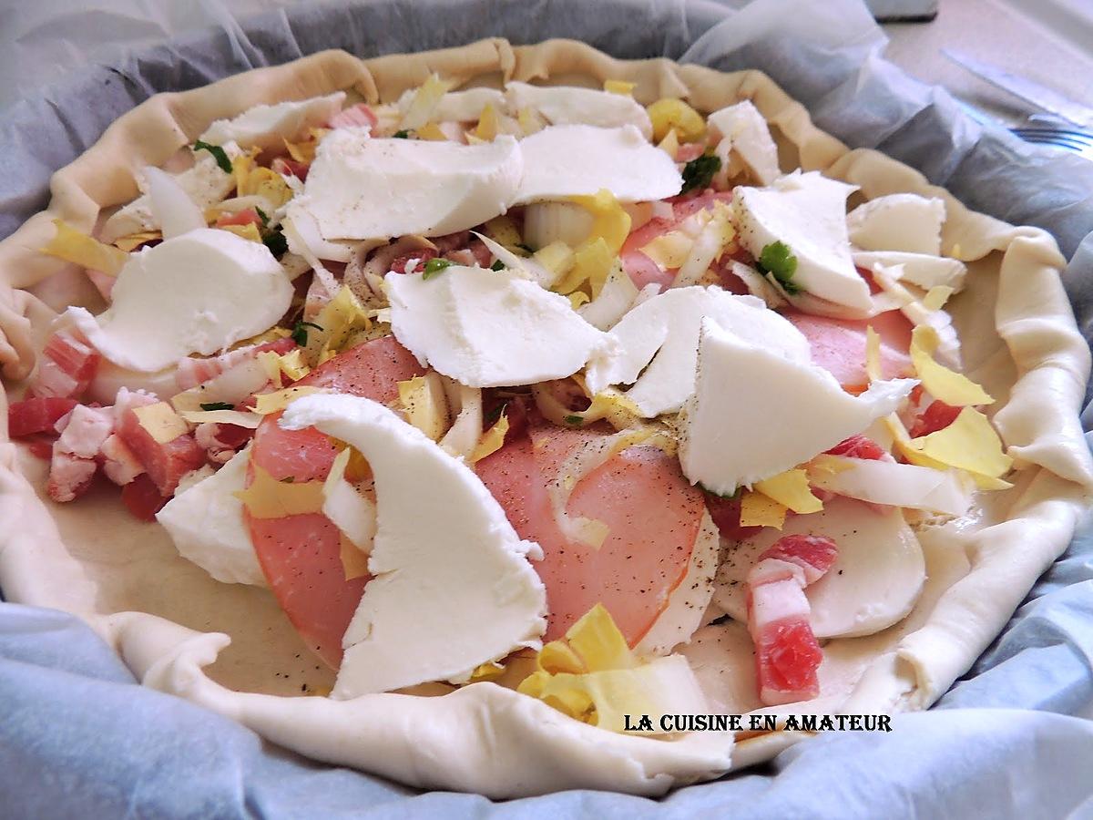 recette Tarte endive et mozzarella