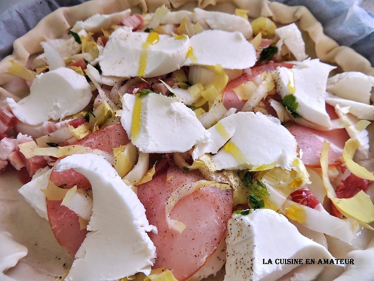 recette Tarte endive et mozzarella