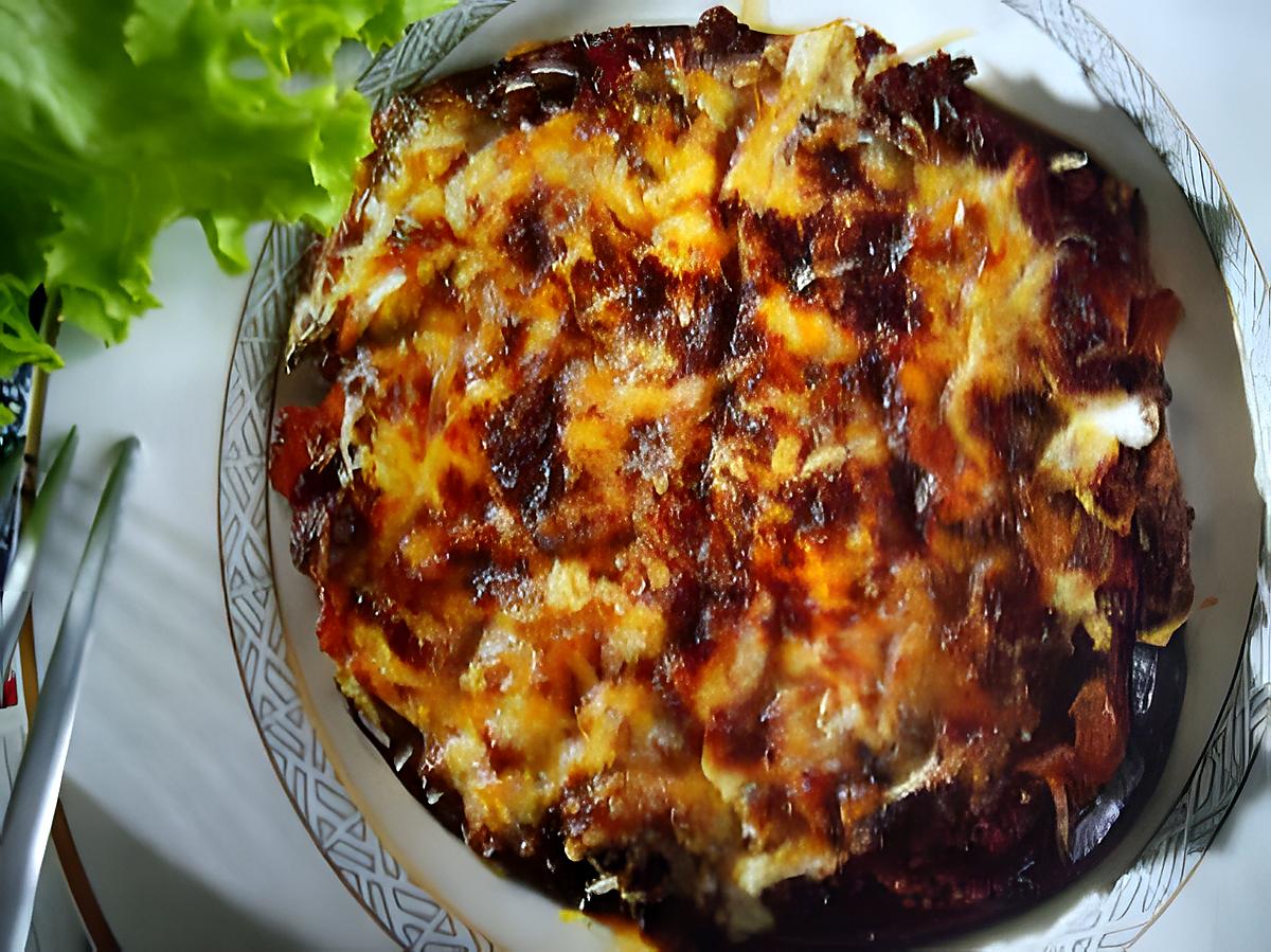 recette Aubergine gratinée à la bolognaise