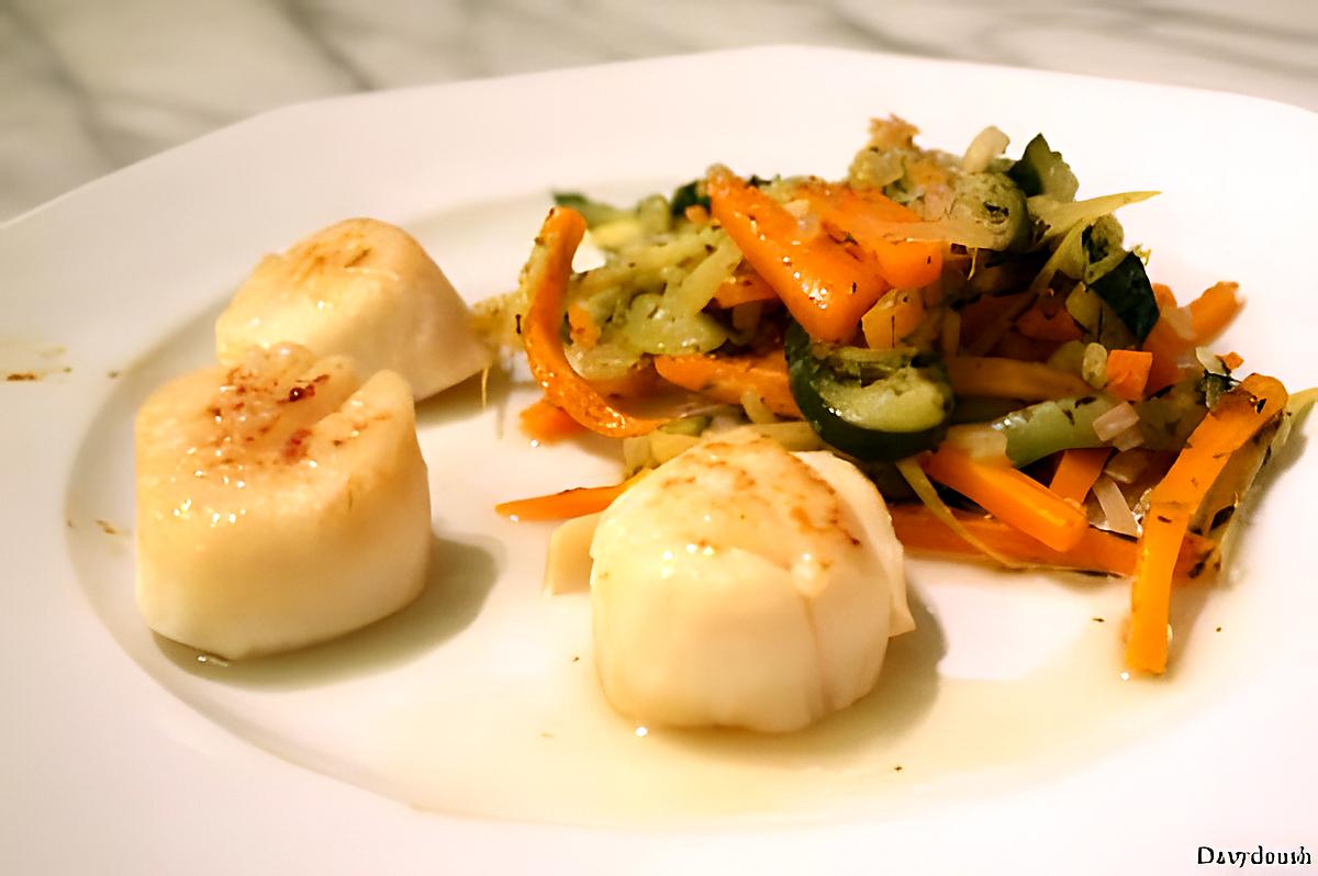 recette COQUILLES SAINT-JACQUES AUX AGRUMES