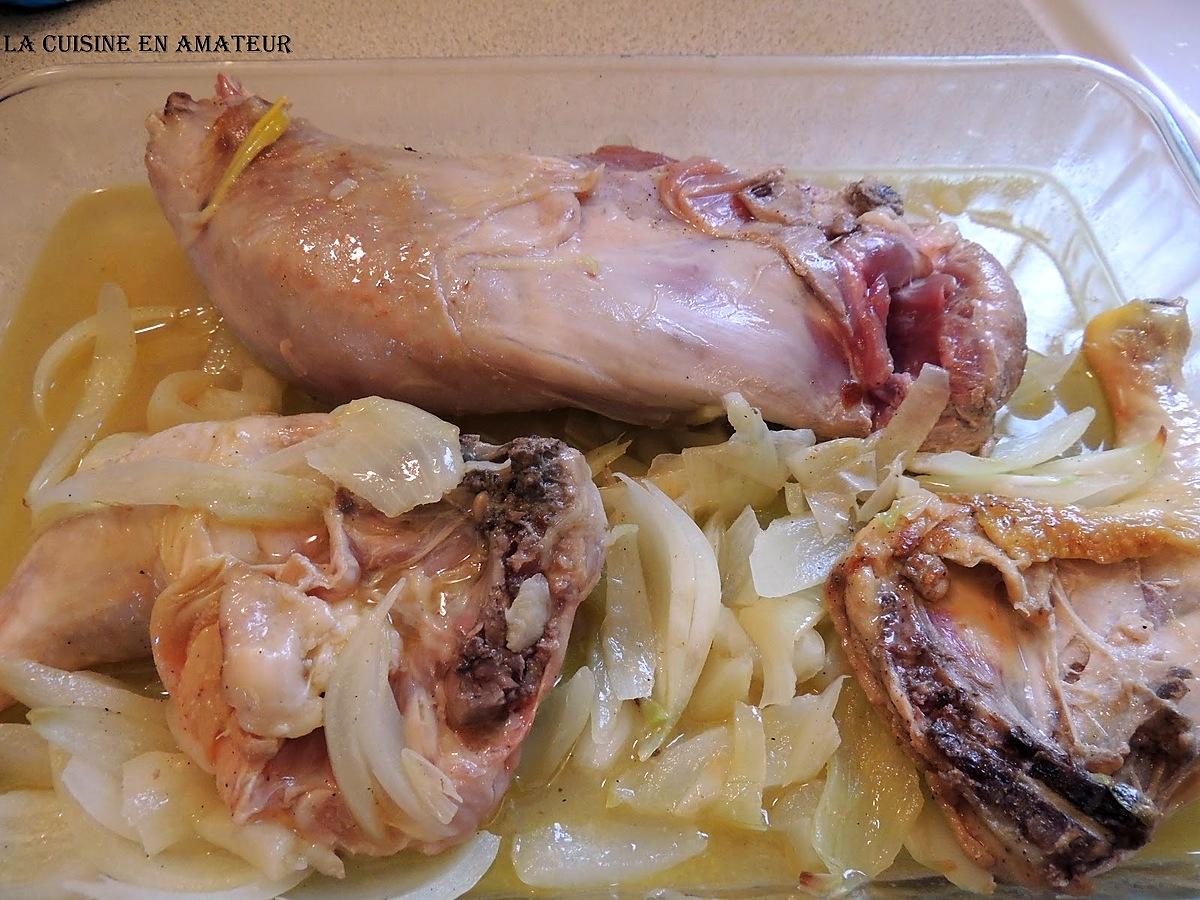 recette Cuisse de dinde et poulet aux oignons