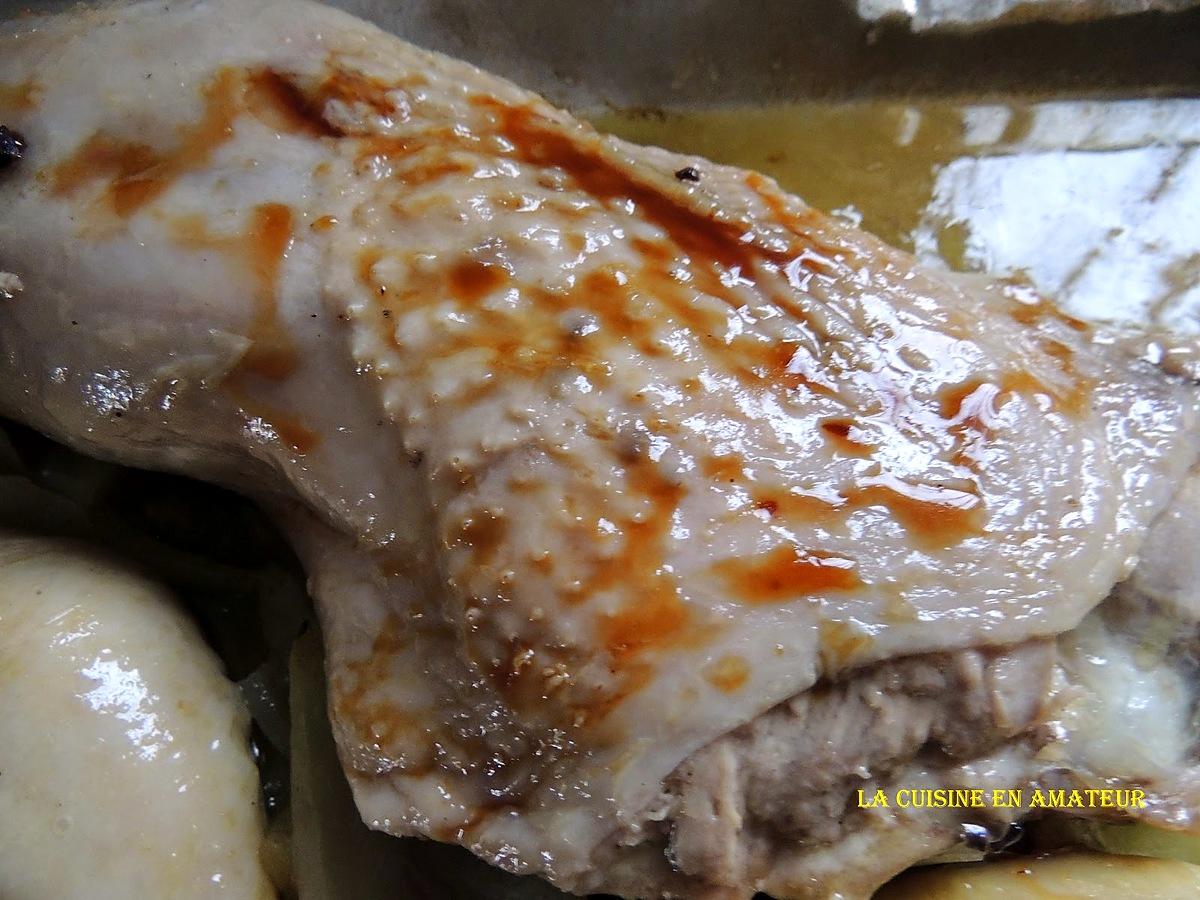 recette Cuisse de dinde et poulet aux oignons