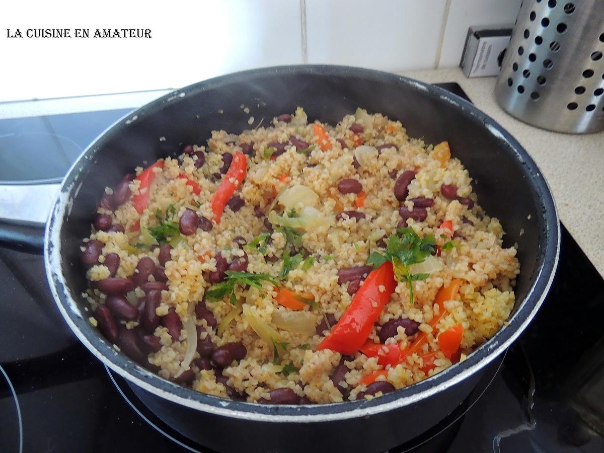 recette Boulgour poivron et haricots rouges