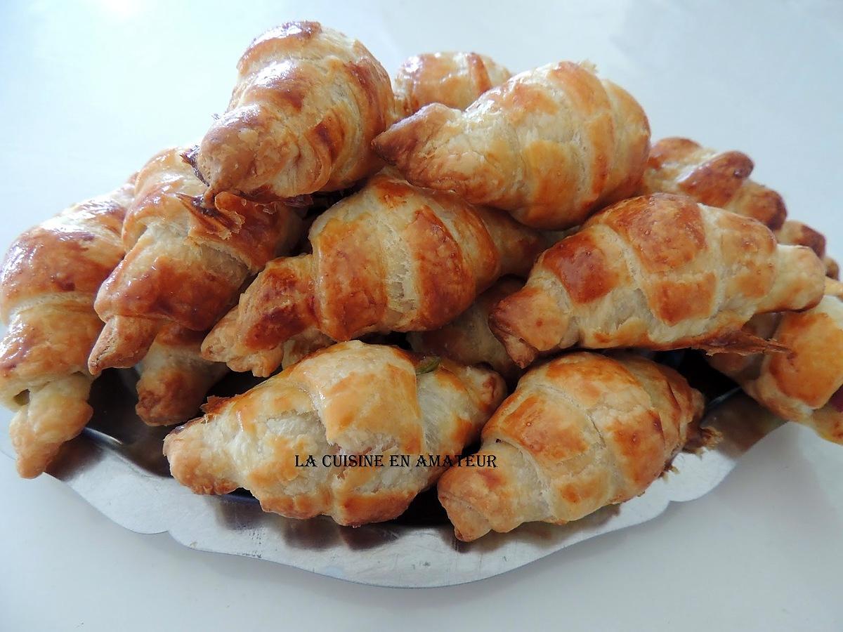 recette Mini croissant au jambon de pays et olives