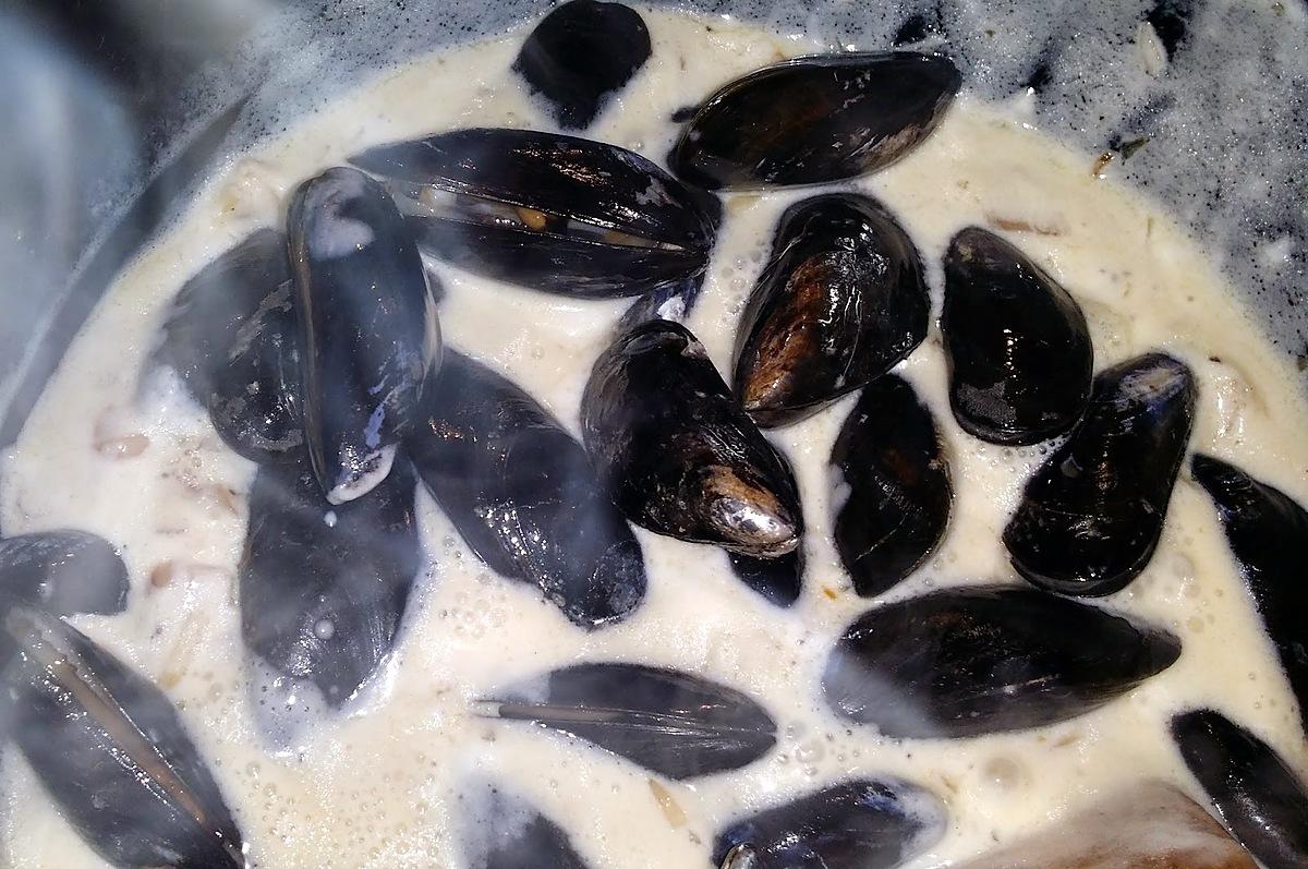 recette Moules à la crème