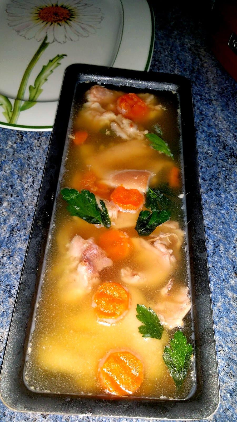 recette Viande en gelée ou Aspic de porc et poulet