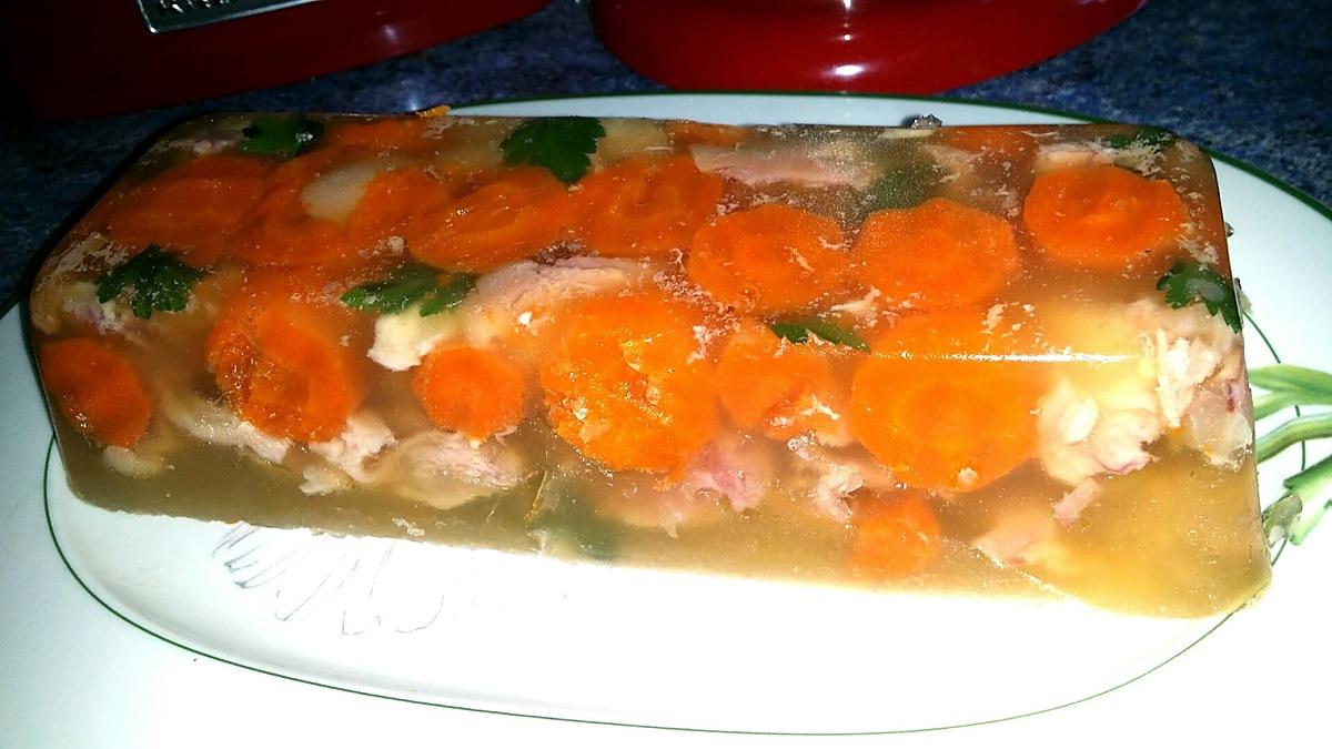 recette Viande en gelée ou Aspic de porc et poulet