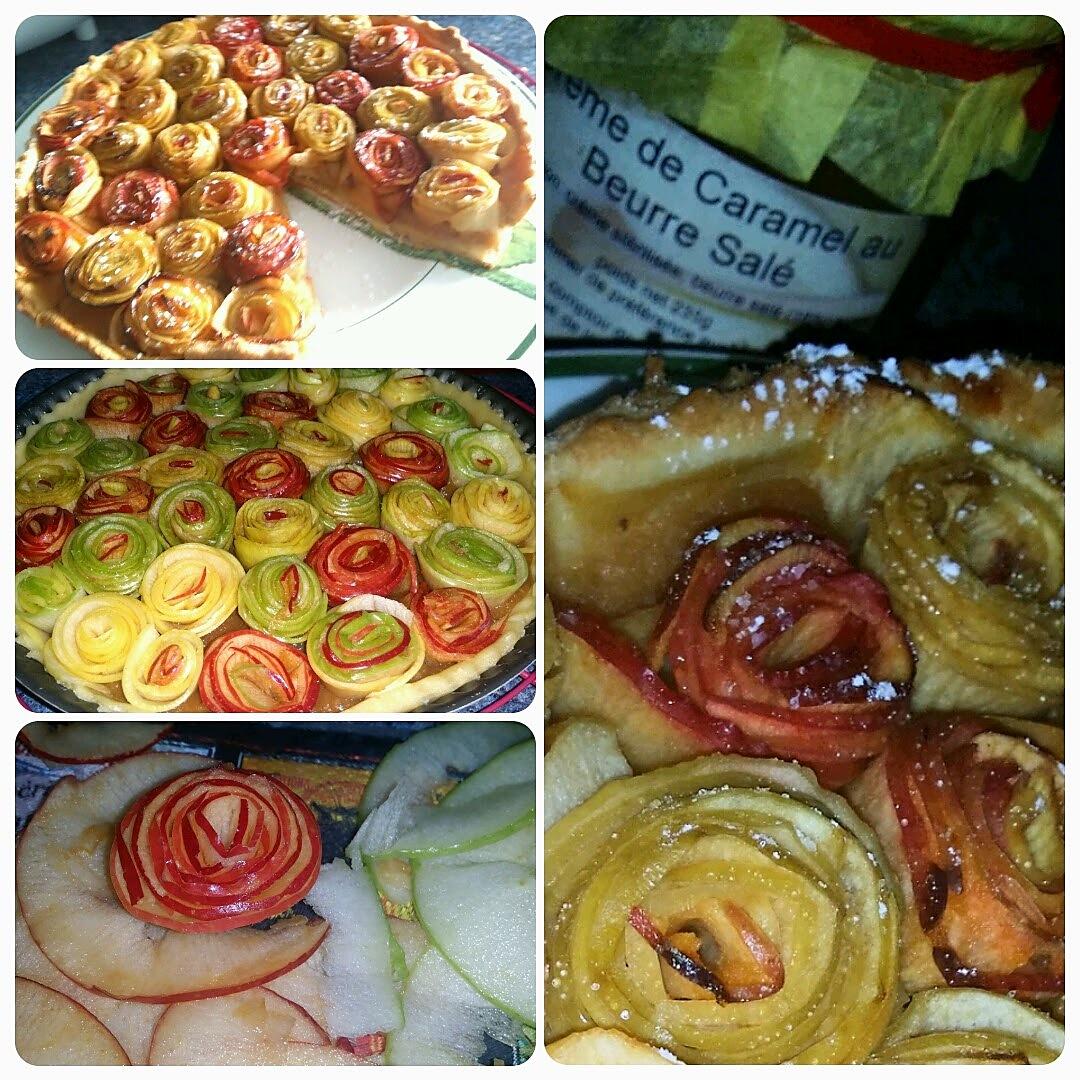 recette Tarte aux pommes bouquet de roses