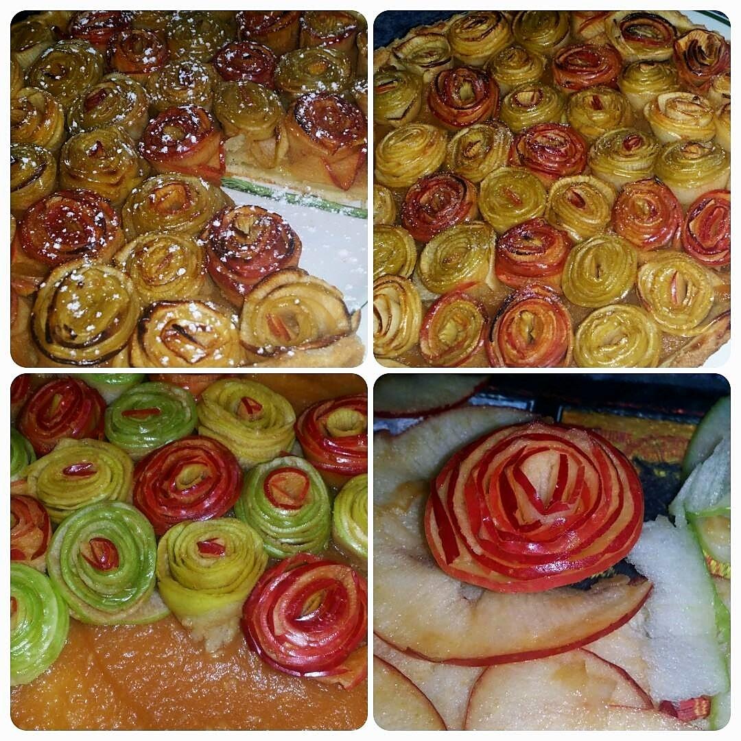 recette Tarte aux pommes bouquet de roses