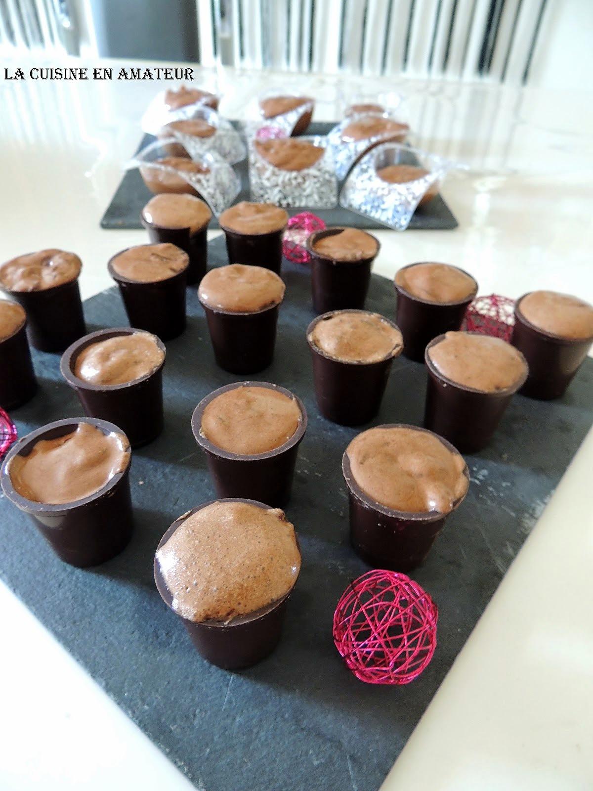 recette Verrine en chocolat et mousse chocolat