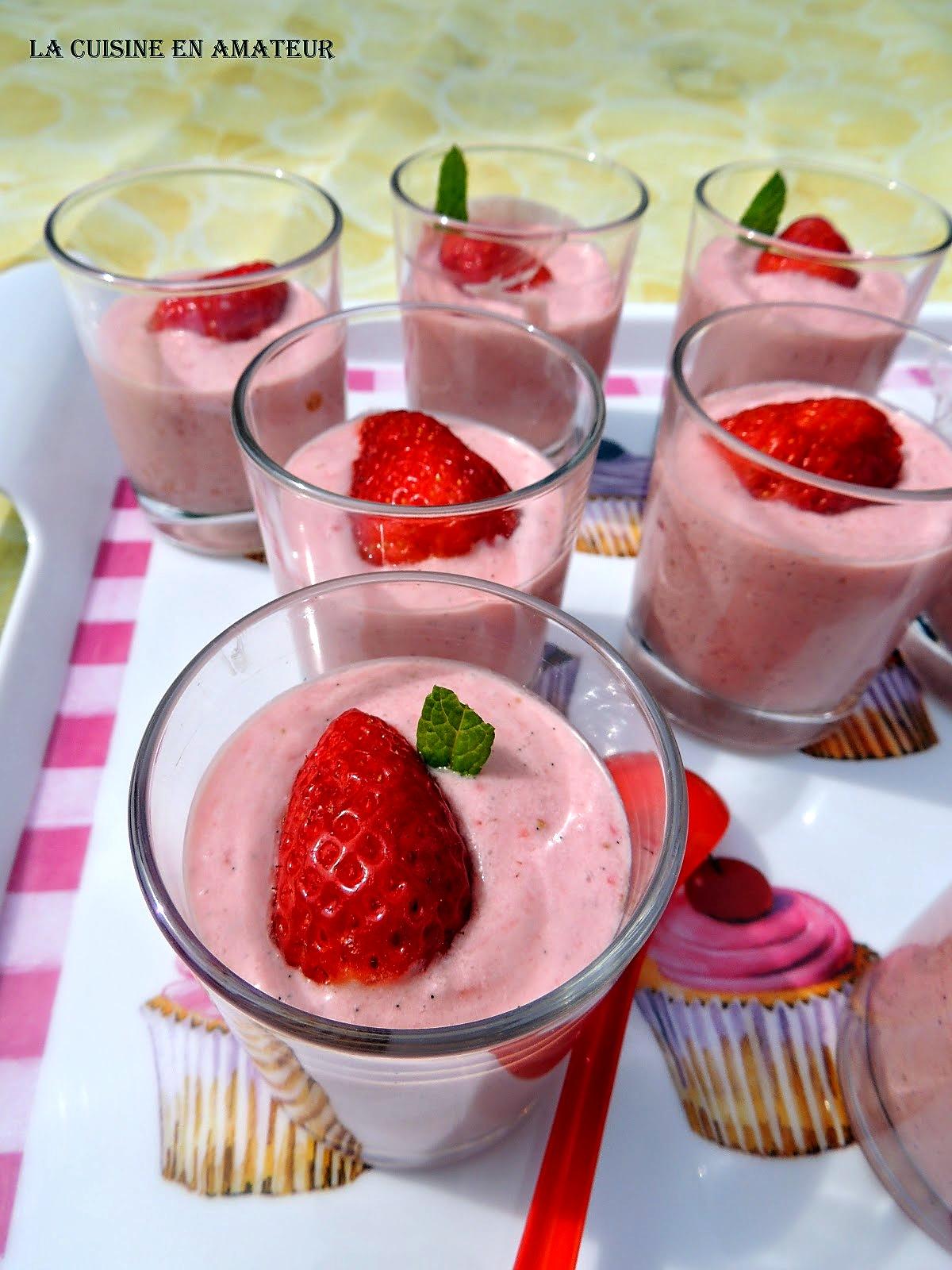 recette Mousse fraises sans oeufs