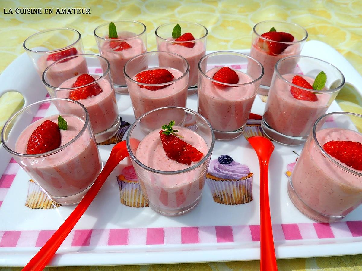 recette Mousse fraises sans oeufs