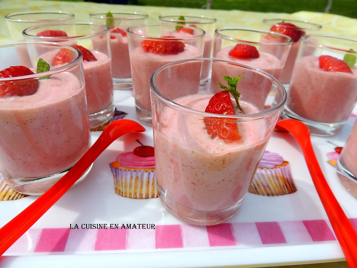 recette Mousse fraises sans oeufs