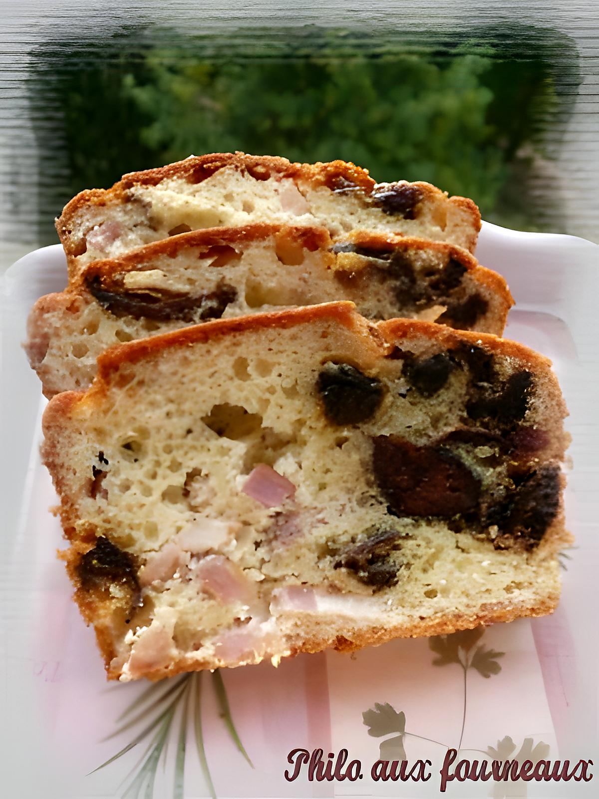 recette Cake aux lardons & aux pruneaux