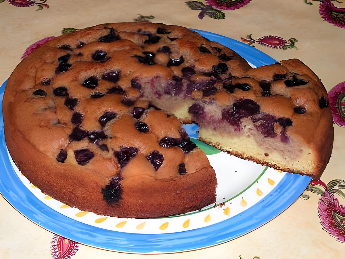 recette Gâteau vanille-chocolat-cerise