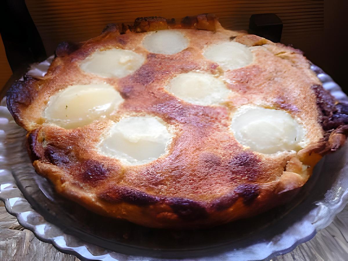 recette tarte à la frangipane, poire et pralinoise