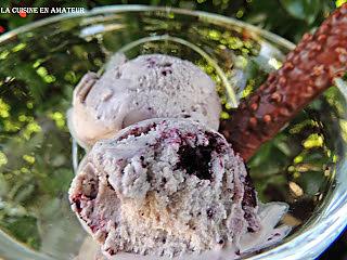 recette Glace mascarpone et croquants de myrtilles