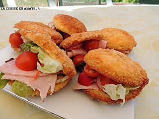 recette Sandwich pain de mie pané aux crudités