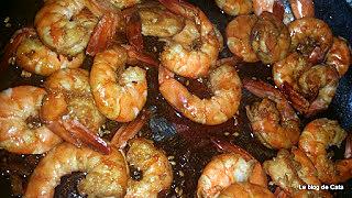 recette Crevettes sautées à l'ail, gingembre et sauce Soja