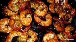 recette Crevettes sautées à l'ail, gingembre et sauce Soja