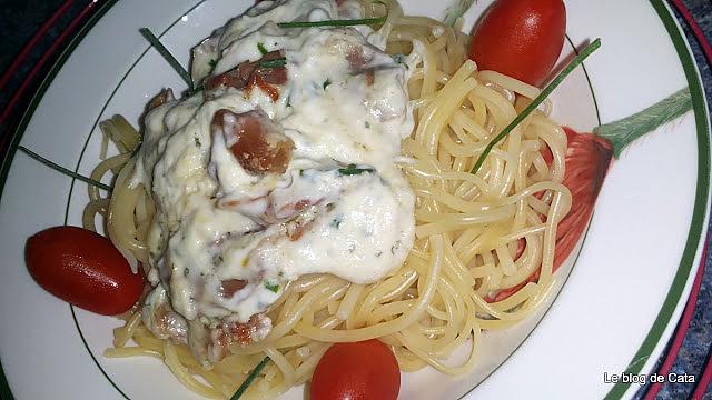 recette Spaghettis sauce Philadelphia