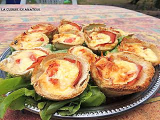 recette Mini quiche sur fond de pain de mie