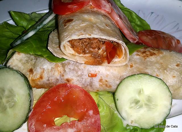 recette Wraps au boeuf haché