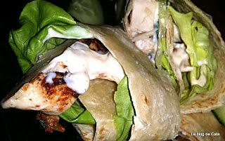 recette Wraps au poulet