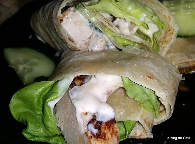 recette Wraps au poulet