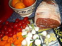 recette Rôti de porc farci aux abricots