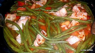 recette Haricots verts aux sauce tomates et paprika douce