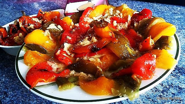 recette Salade de poivrons grillés