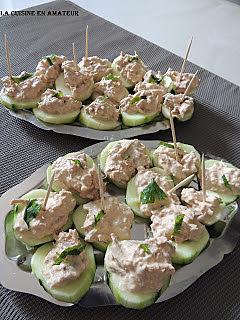 recette Canapés de concombre