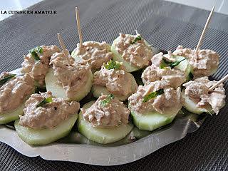 recette Canapés de concombre