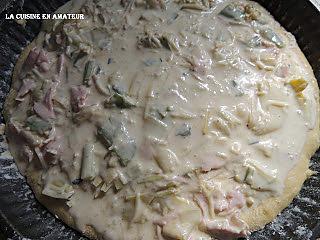 recette Tarte levée au poireau et lard