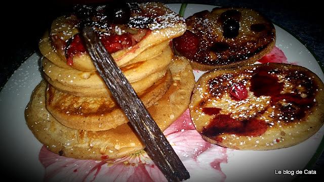 recette Pancakes à la vanille et aux fruits rouges