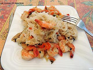 recette Konjac aux crevettes