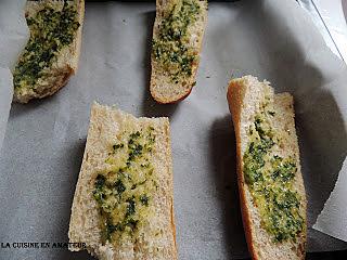 recette Tartines jambon, mozzarella, pesto