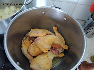 recette Cuisse de poulet en cocotte à l'ail