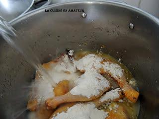 recette Cuisse de poulet en cocotte à l'ail