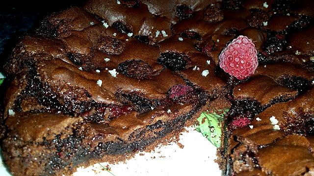 recette Brownie aux framboises et au gros sel marin