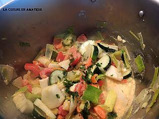 recette Fricassée aux calamars et curry de légumes