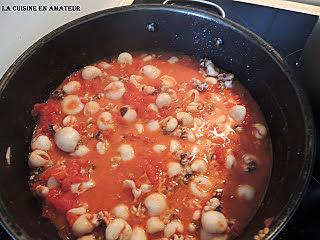 recette Fricassée aux calamars et curry de légumes