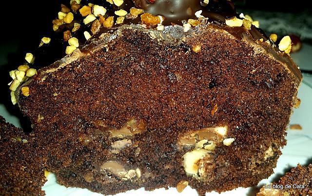 recette Cake chocolat praliné aux noisettes