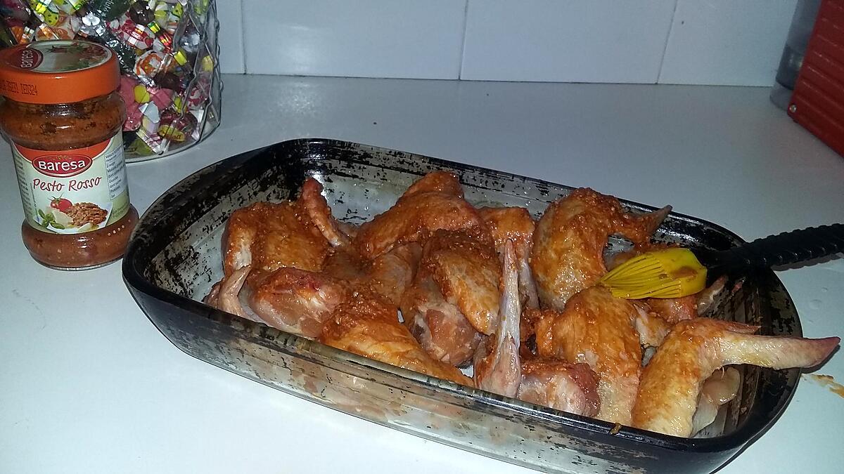 recette Ailes de poulet roti au pesto rosso