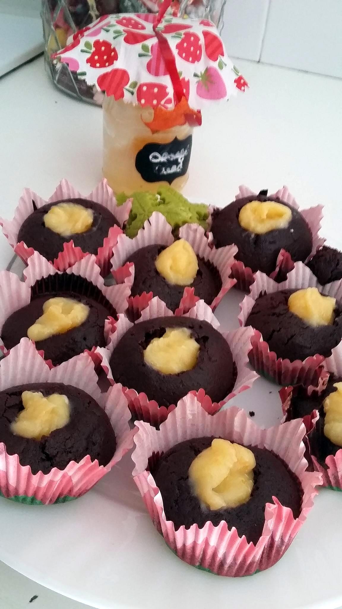 recette Cupcakes cacao fourré a l'orange curd