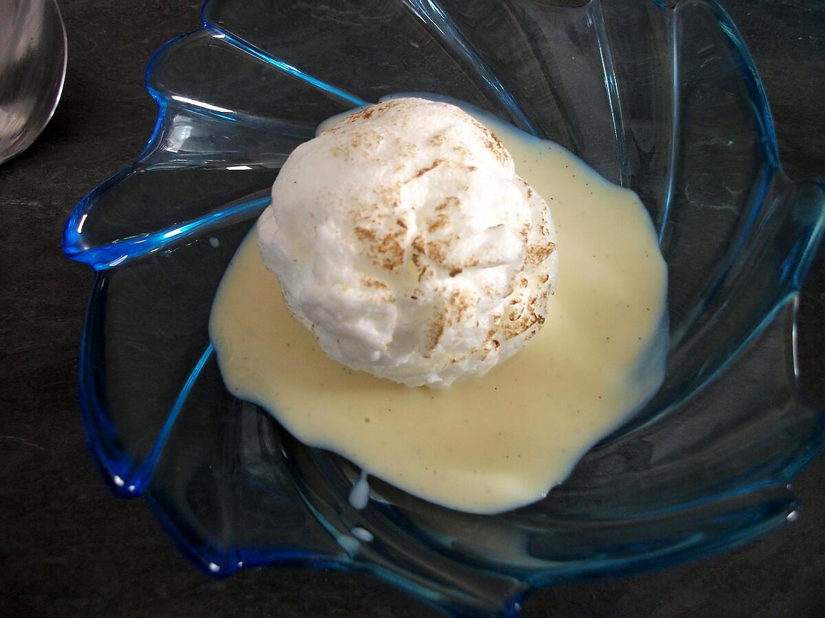 recette Ile flottante coeur moelleux à l'orange (régime dukan)